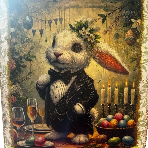 Hand Crafted Bunny Decorative Wood Cutting Board - Picture 3 of 4